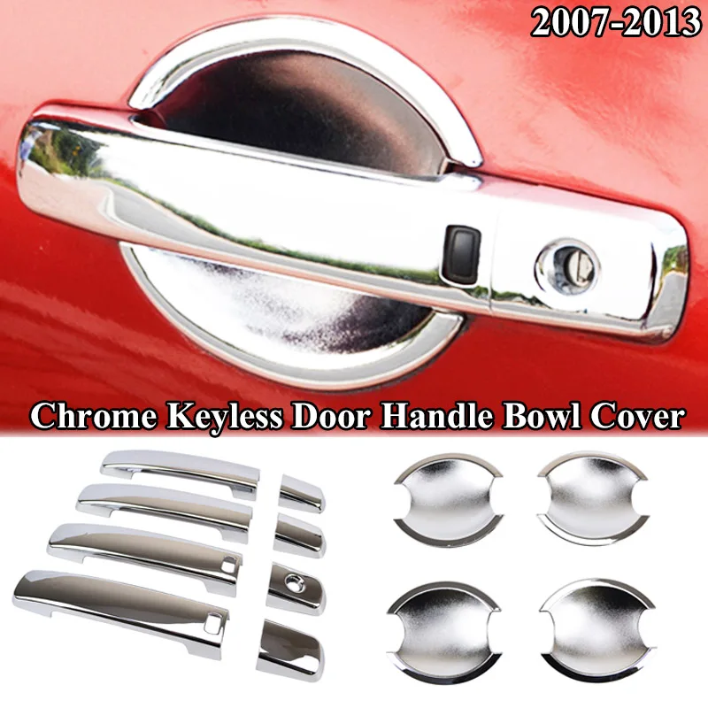 Key Door Bowl Для Nissan Qashqai J10 2007 2008 2009-2013 хромированный передний задний противотуманный светильник дверная чаша ручка боковое зеркало Накладка аксессуары - Цвет: Key Door Bowl