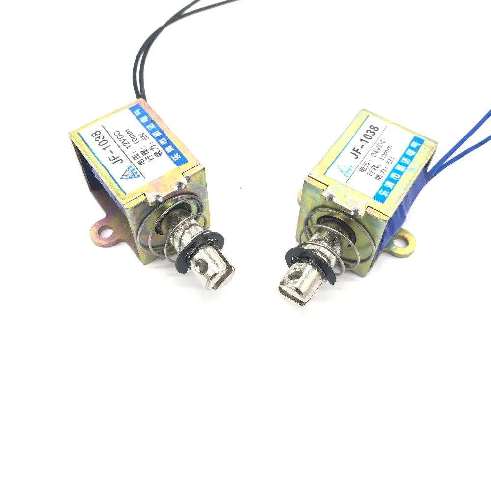 Pull Type JF 1038 DC 6V 12V 24V линейный соленоид Электромагнитная сила 5N 10 мм|travel| |