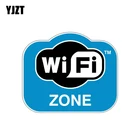 YJZT 12,7 см * 10,6 см Модный Wi-Fi зоны Интернет ПВХ стикер автомобиля мотоцикла 11-00712