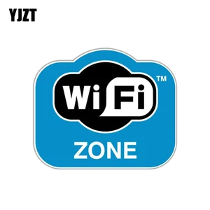 YJZT 12,7 см * 10,6 см Модный Wi-Fi зоны Интернет ПВХ стикер автомобиля мотоцикла 11-00712