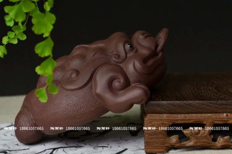 Three legged toad * Yixing tea pet play masters handmade gifts ceramic ornaments boutique SX335|ornamental cows|ornamental grassornament music |