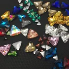 Стразы для одежды, 8 мм, 10 мм, 12 мм, 14 мм, 16 мм, 18 мм, 23 мм, трехугольные, все цвета, стекло, кристалл, Камень