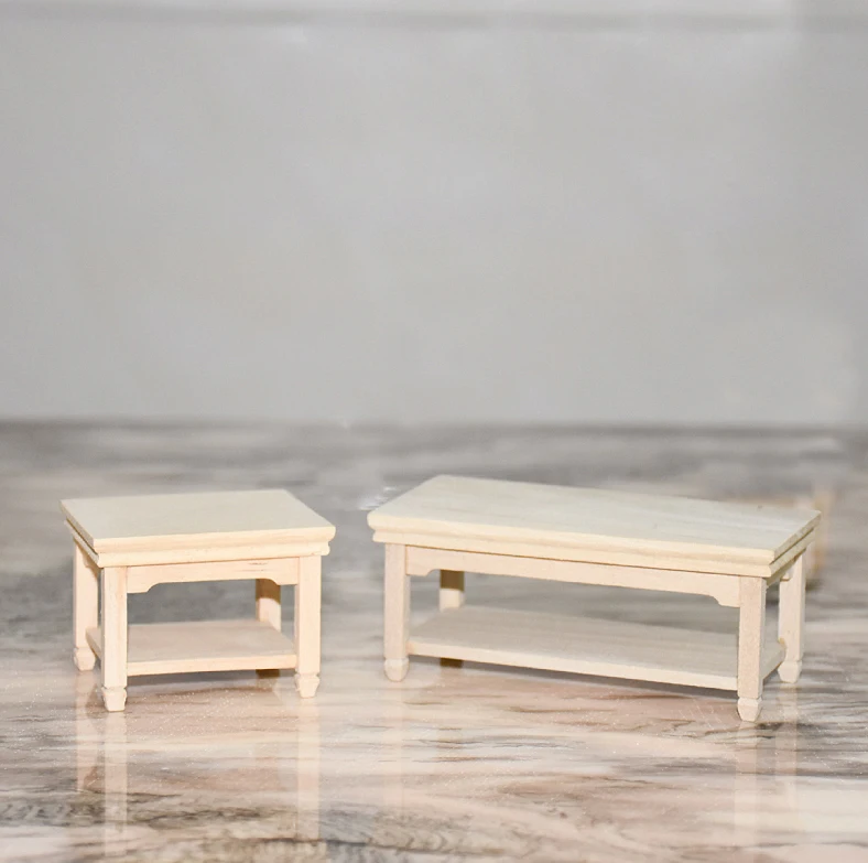 

G05-X5107 children baby gift Toy 1:12 Dollhouse mini Furniture Miniature wooden plain Coffee table model 1pcs