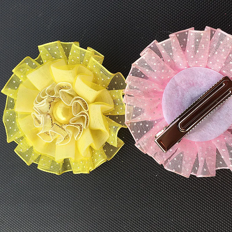 Модные заколки для волос из бутика с лентами 2 шт. девочек однотонные дешевые