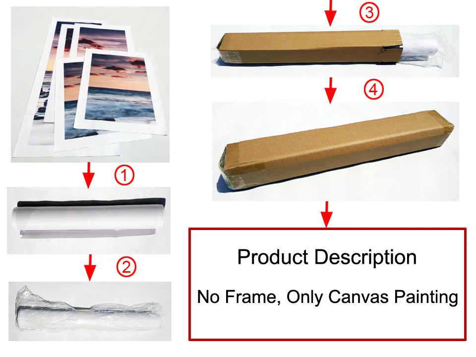 Мода 4 панели настенное искусство печать живопись на холсте картина тюльпан