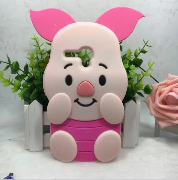 Soft Silicone 3D Cover For Alcatel Pop 3 5025 5.5inch Pink Pig Case for One Touch POP C9 C7 C5 | Мобильные телефоны и