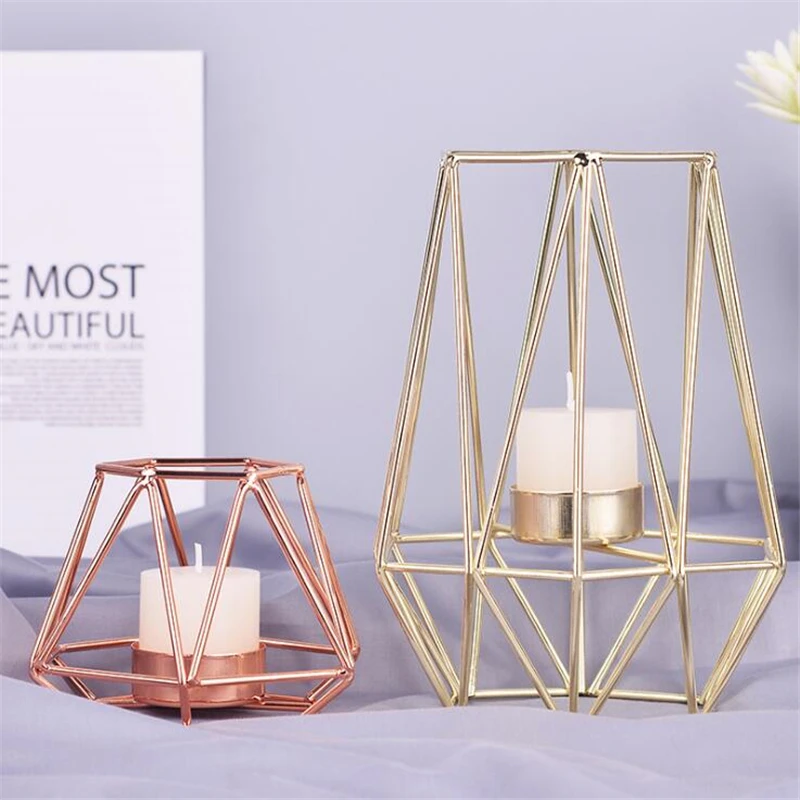Nordic Style Brief Line Candle Holder Wedding Home Desktop Decor Candlesticks Lover Candlelight Dinner Props Candelabrums | Дом и сад