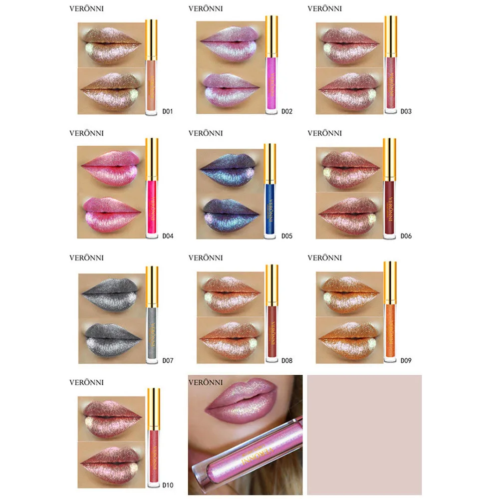 10 цветов женские Волшебные блестящие Вьетнамки губная помада матовый блеск для