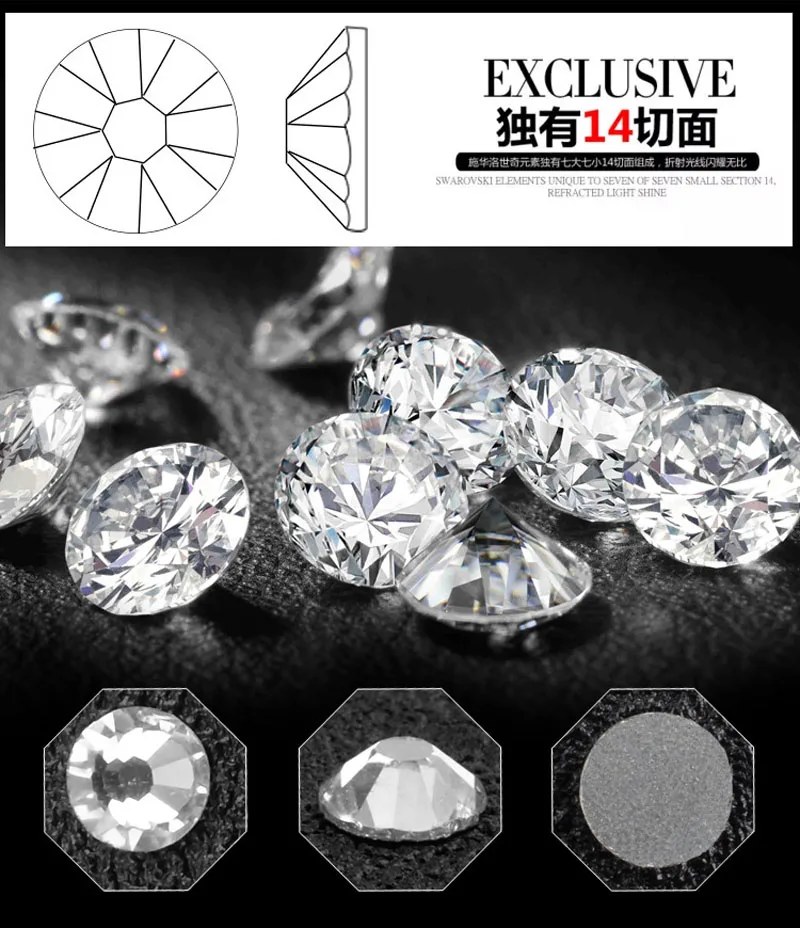 Стеклянные стразы с плоским дном украшения плоской задней стороной кабошона для