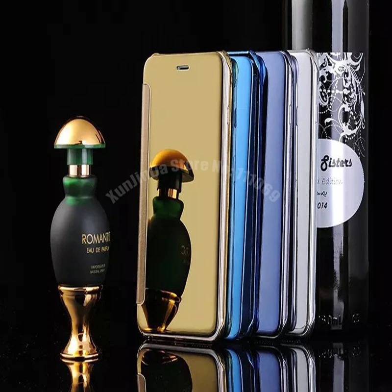 

50pcs DHL Free For Apple iphone 6 Plus 6s 5s Case Smart Sleep Protector Shell View Window Clear Mirror Leather Case Filp Cover