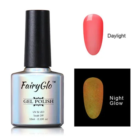 YGJ6714 FairyGlo 10 мл ночной Светящийся лак для ногтей замачиваемый УФ Светящийся лак для ногтей Гель-лак флуоресцентный Топ основа праймер чернила Shilak - Цвет: YGJ6714