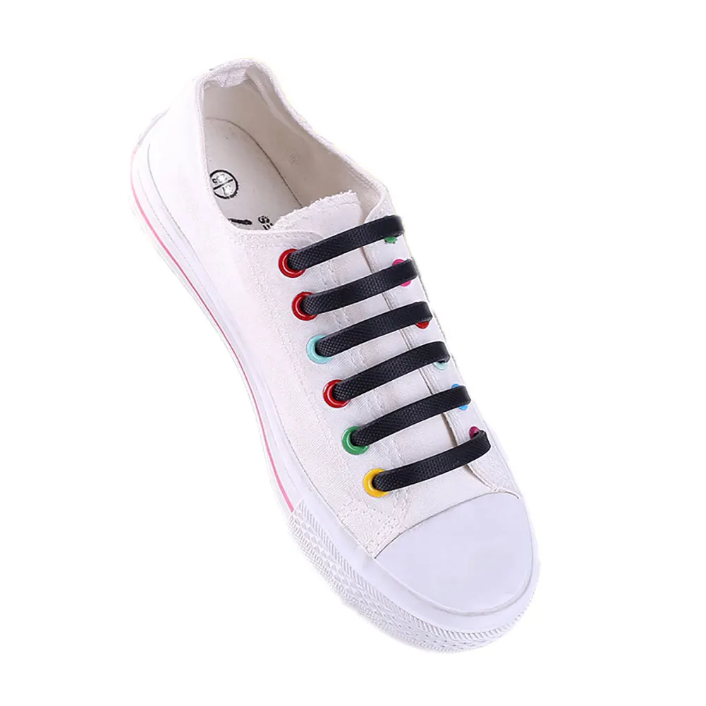 

Hot 12Pcs/Set Fashion No Need to Tie Elastic Silicone Lazy Shoelace Shoes Decoration Gift