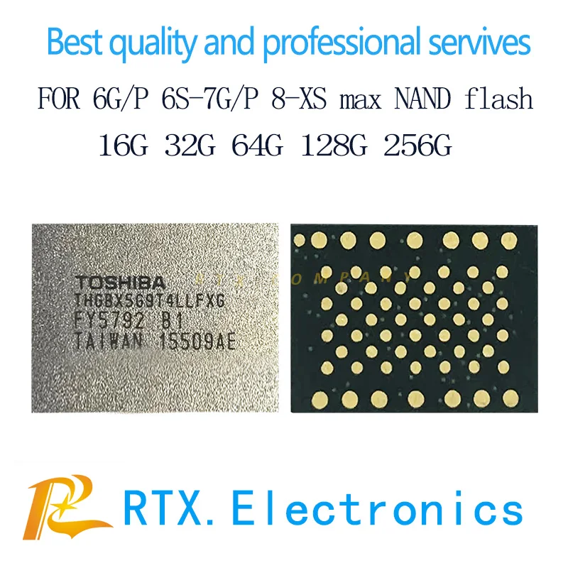 

5pcs/lot New Original 128GB NAND IC For IPhone 6S 6Splus 7G 7Plus Hard Drive Flash Memory IC Reprogram Mobile Phone Repair Parts