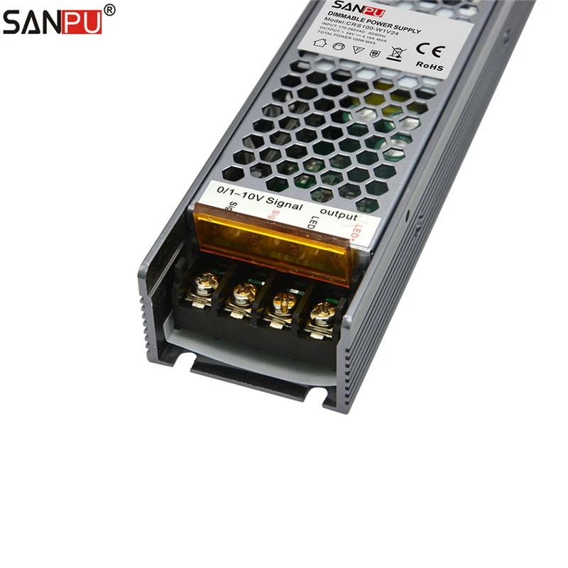 SANPU Dimmable источник питания 24 в 100 Вт 4A Triac 0 10 В 2в1 Диммируемый светодиодный драйвер