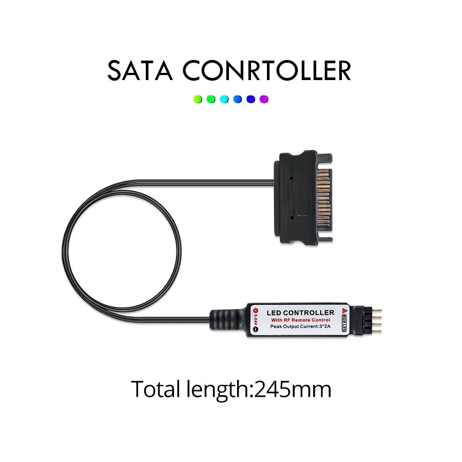 3535 RGB LED Strip Light 0.5m 1m 1.5m 2m SATA Лента Полный комплект с 17 ключами RF Remote ленты для