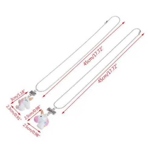Рождественский подарок Летающая лошадь лучшие друзья Посеребренная цепочка
