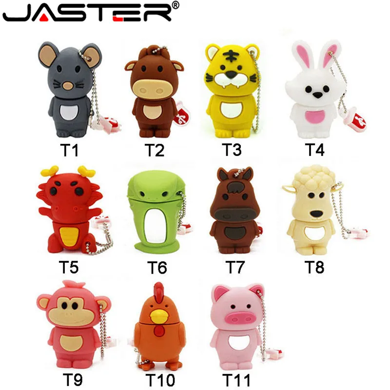 

JASTER new hot fashion creative Cartoon 12 Zodiac Series real capacity USB flash drive 2.0 4GB / 8GB / 16GB / 32GB / 64GB