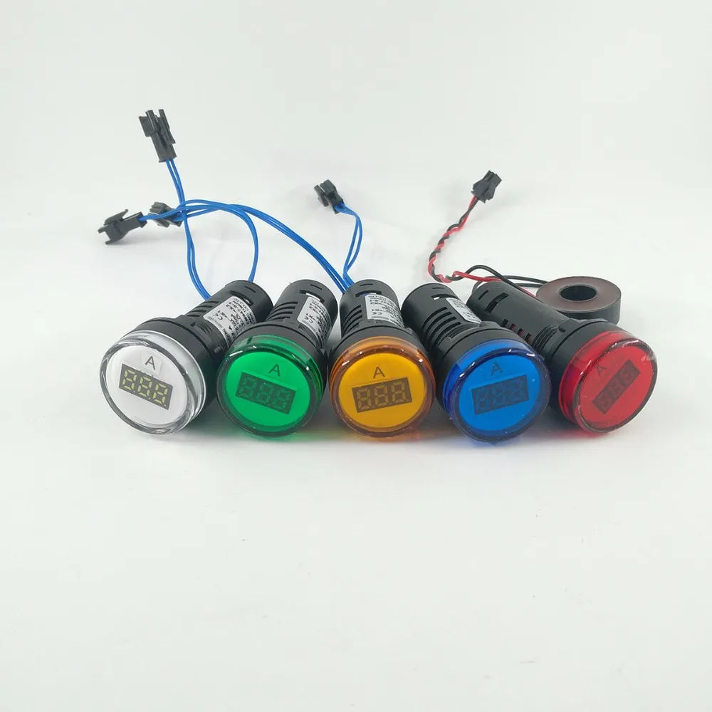 Светодиодный амперметр TOMZN 22 мм 0 100 А 50 красный желтый зеленый белый синий|led