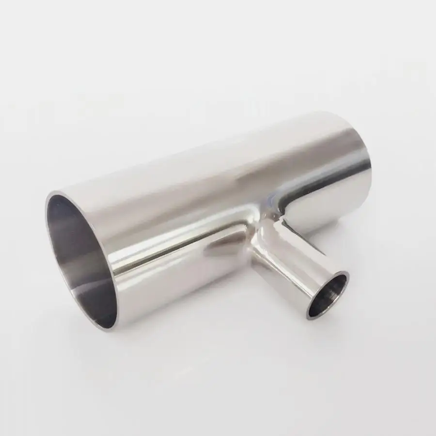 

51mm 2" x 38mm 1.5" Pipe OD Reducing Butt Welding Auto Tee 3 Way 3A SUS 304 Stainless Sanitary Fitting Homebrew