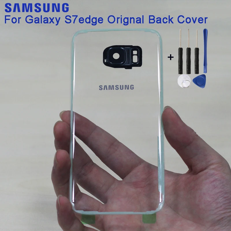 Оригинальный чехол для SAMSUNG прозрачная задняя стеклянная крышка запасной