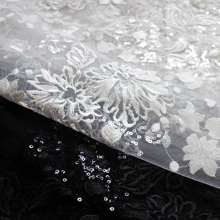 Новый дизайн африканская кружевная ткань с блестками красивая