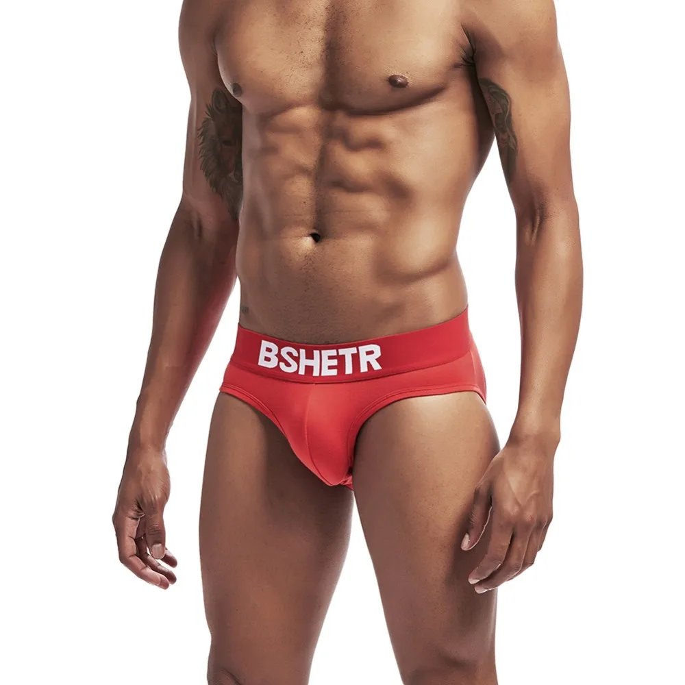 3 Pcs/lot New Men briefs thongs BSHETR brand men underwear sexy open back male g-strings soft cotton gay men's panties |