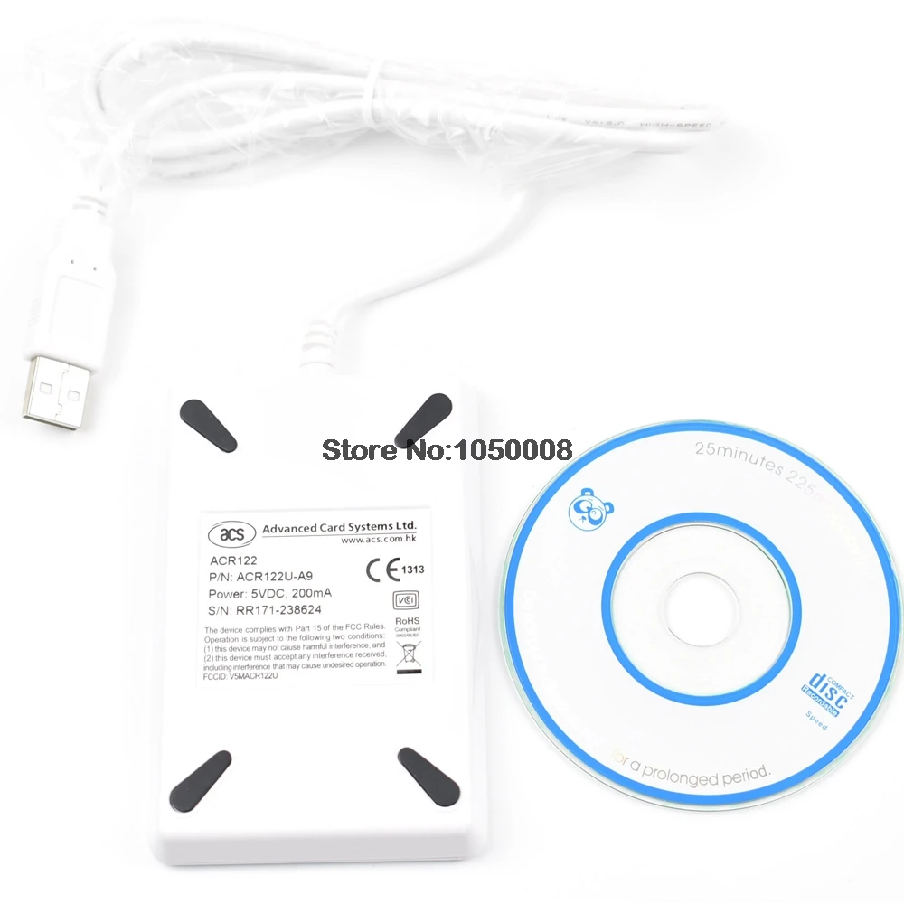 Фото USB ACR122U-A9 NFC считыватель писатель Дубликатор RFID смарт-карт + 5 шт. UID сменные карты + 5 шт. UID Домофонные брелок + 1 SDK CD-плеер №2