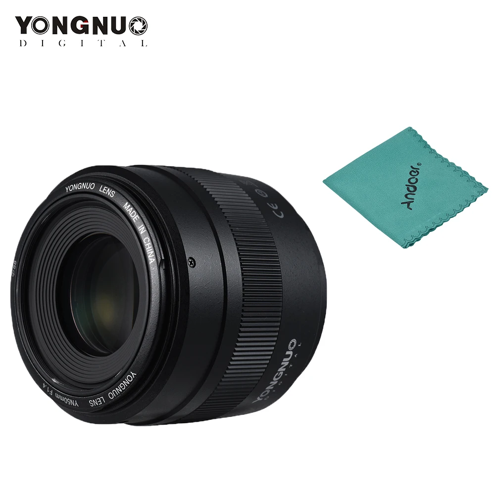 Объектив YONGNUO YN50mm F1.4 объектив с большой апертурой с автофокусом объектив для Canon EOS 70D 5D2 5D3 600D DSLR Камера Лен w/ткань для очистки