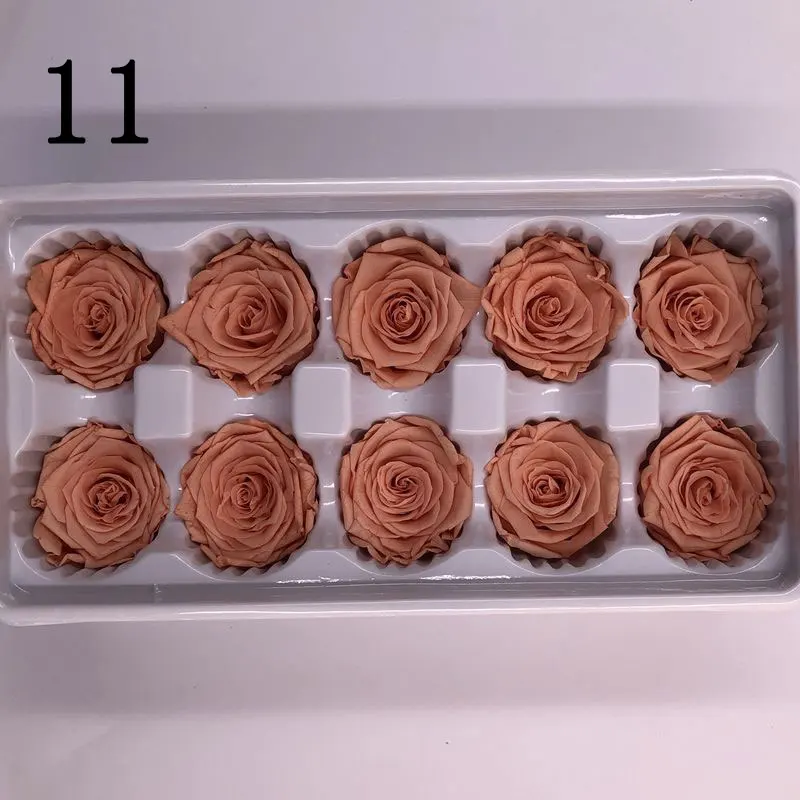 1 коробка, 10 головок, цветы, высокое качество, консервированные цветы, цветок, бесморская Роза, 4 см, диаметр, вечная жизнь, цветок, материал, подарочная коробка