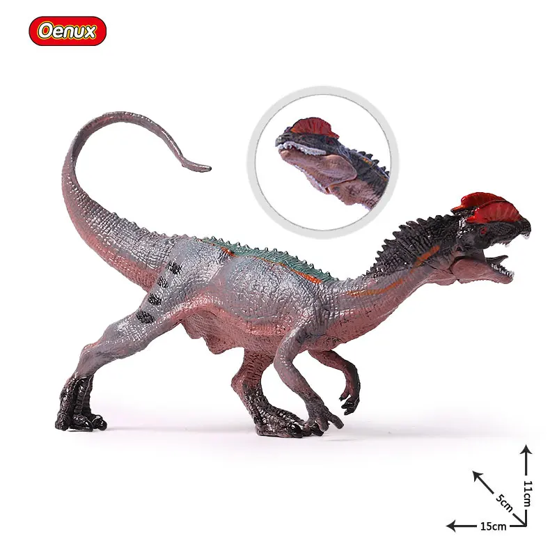 Dilophosaurus A Oenux достаринный дикарь Юрского Периода Динозавры фигурки T-Rex pterodacktyl Велоцираптор Модель Фигурки Коллекция детская игрушка - Цвет: Dilophosaurus A