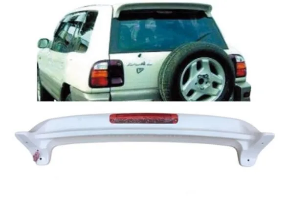 

ABS UnPainted Car Rear Wing Trunk Lip Spoilers Fits For Toyota RAV 4 1995 1996 1997 1998 (With LED Lamp)