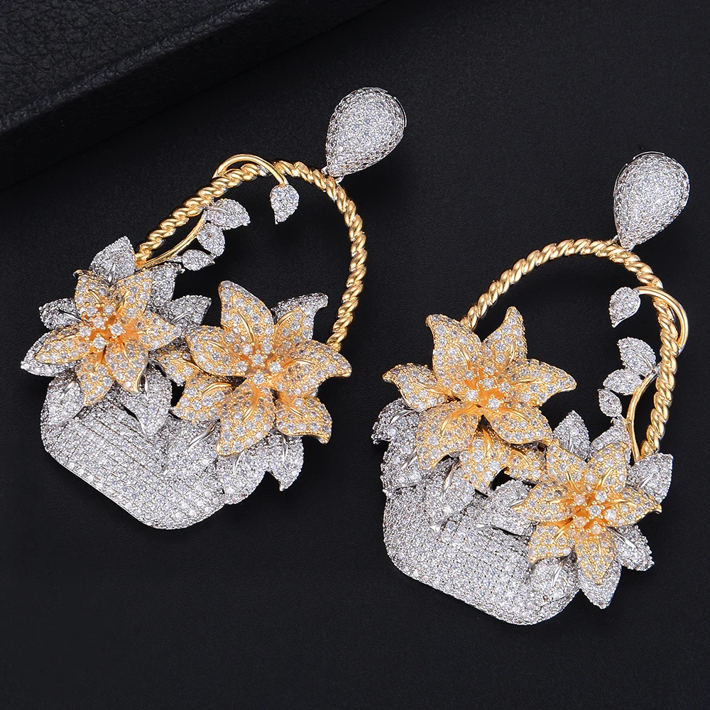 Missvikki корзина для цветов ручной работы цветущие цветы кулон серьги женщин