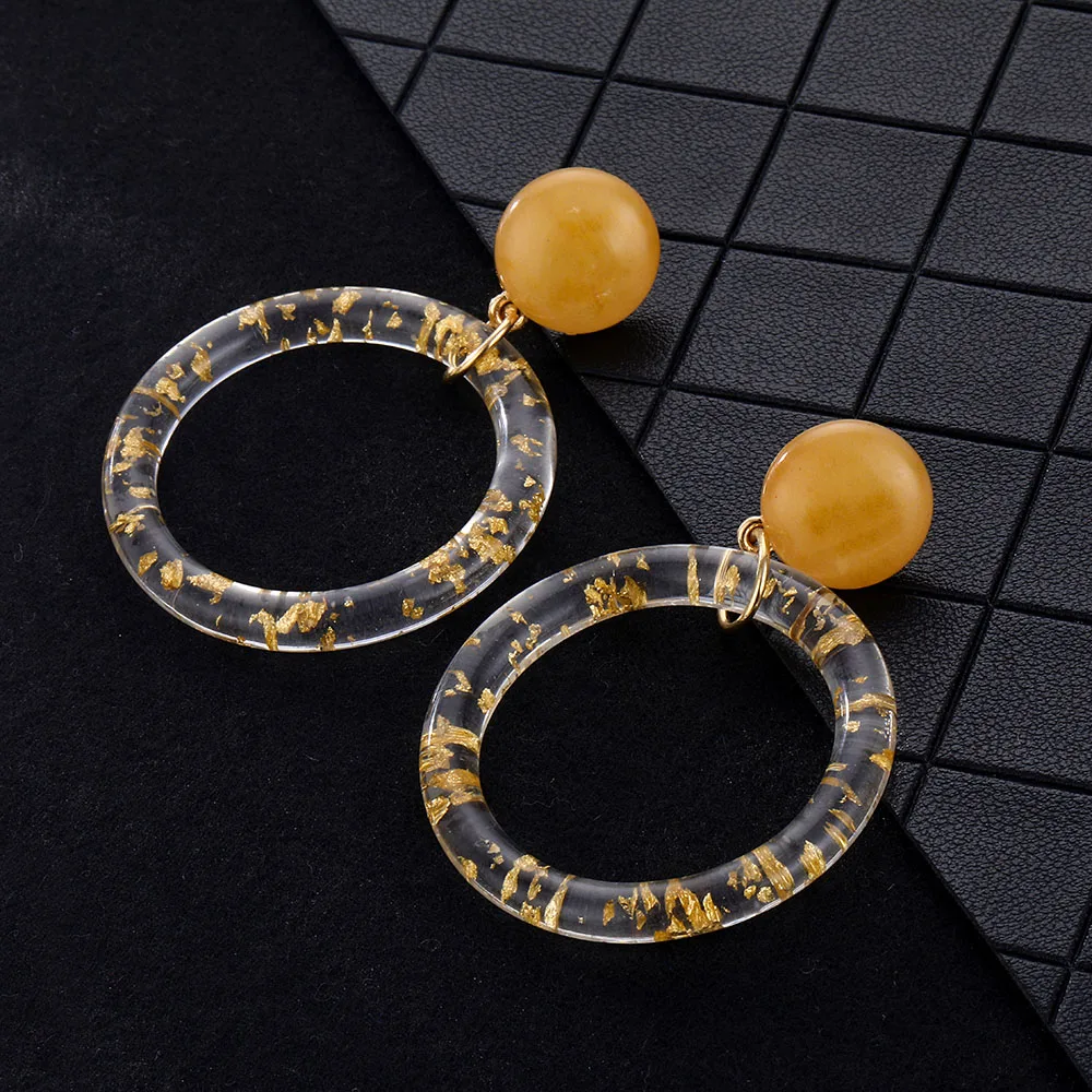 Полимерные акриловые геометрические висячие серьги женские винтажные ацетатные