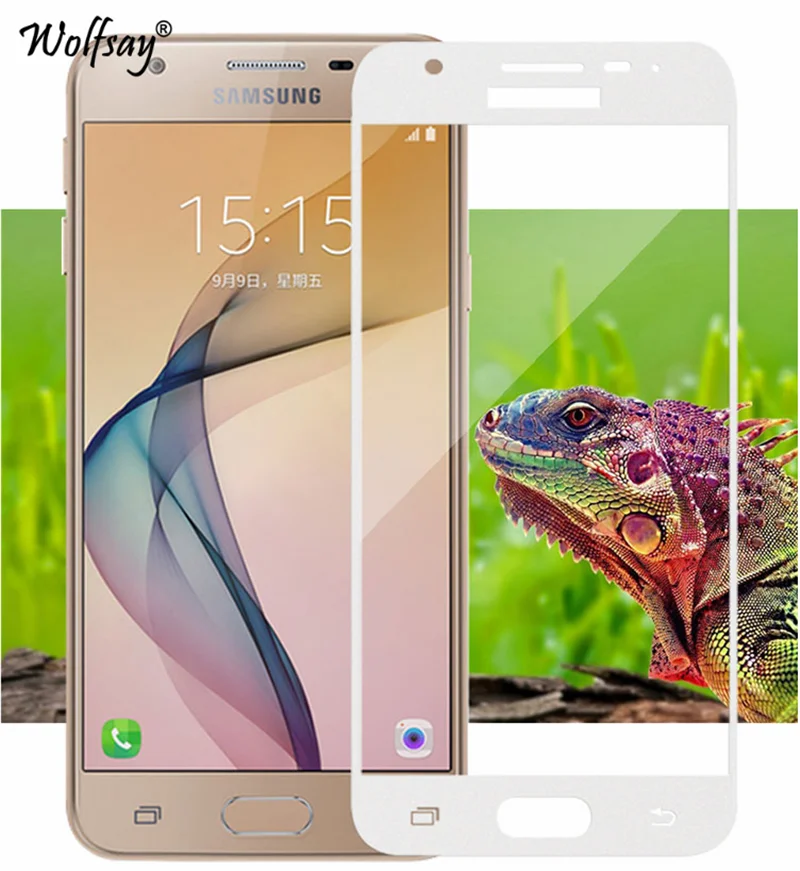 Wolfsay для закаленного стекла Samsung Galaxy J3 2016 Защитная пленка экрана с изогнутым