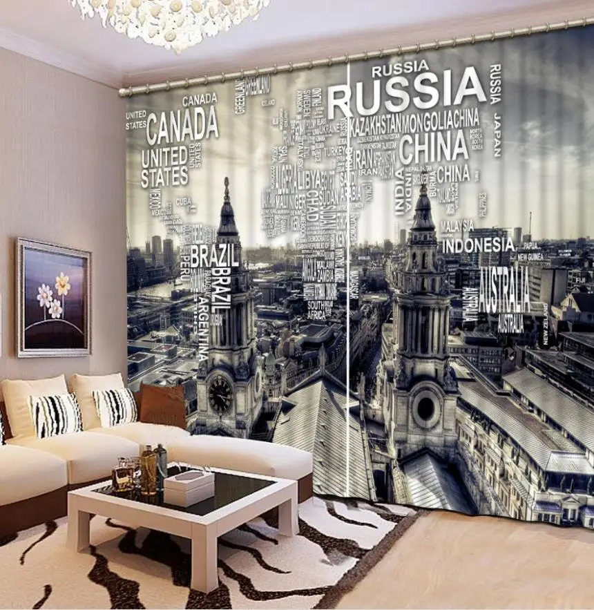 

Занавески на окна с 3D рисунком, Классические Современные занавески для гостиной, спальни