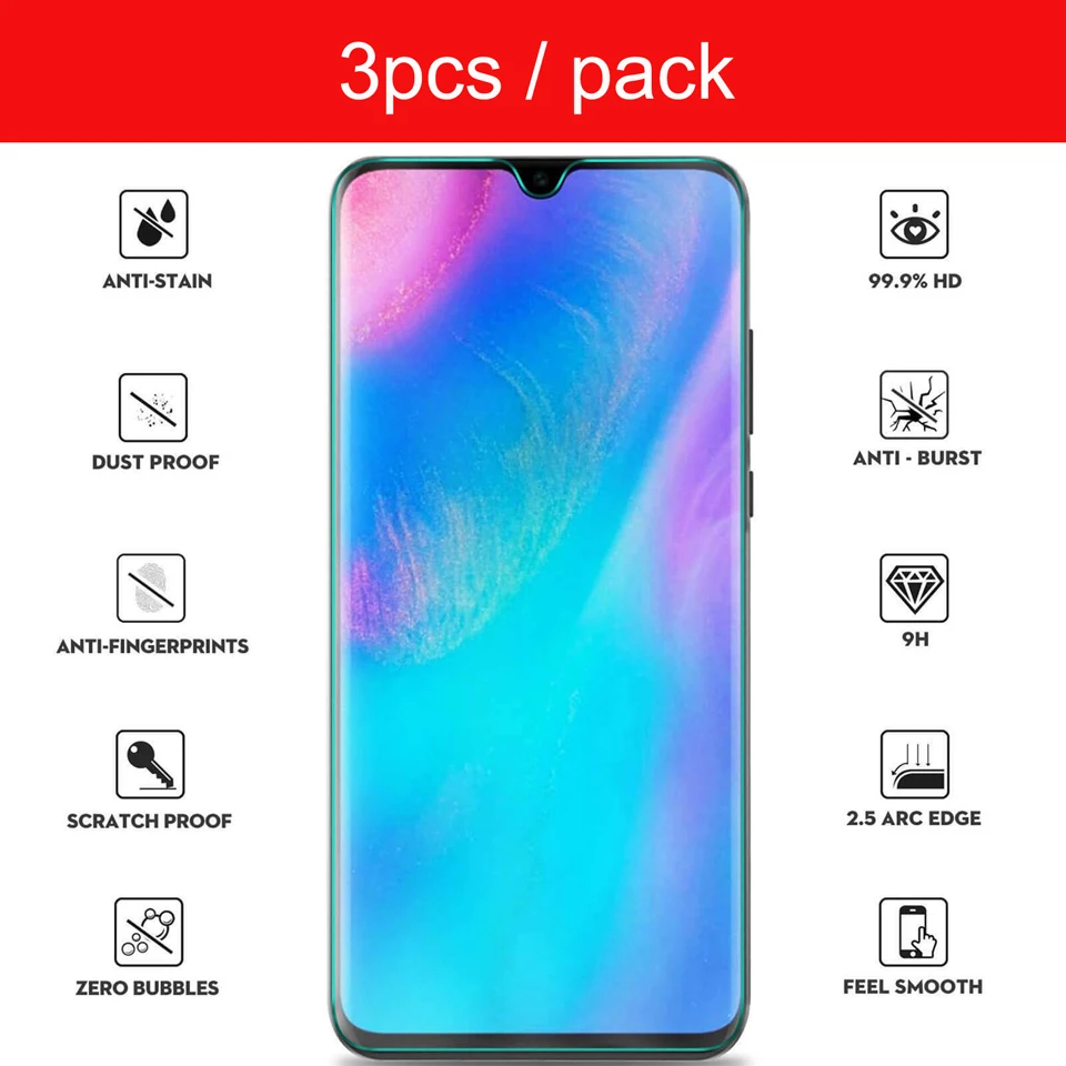 3 шт/партия флимы для huawei P20 P30 Lite Pro mate 20 подлинное защитное закаленное стекло 9 H