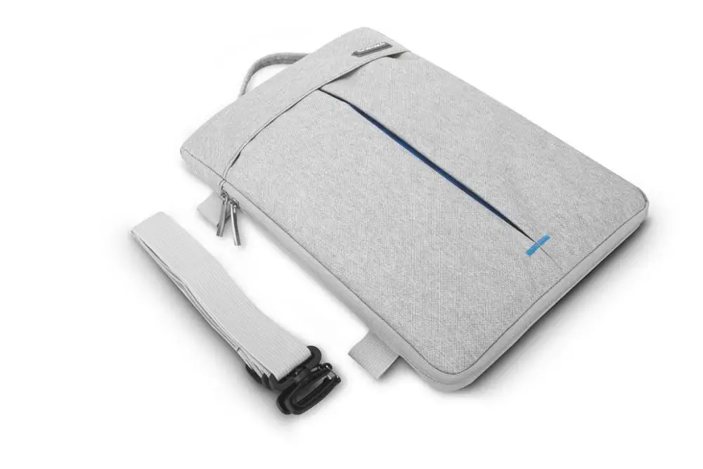 Light gray Новинка, сумка на плечо для ноутбука, чехол для surface Pro 3, 4, 5, 6 th Surface Book, сумка для переноски MacBook Pro/DELL XPS 11, 13, 15 дюймов - Цвет: Light gray