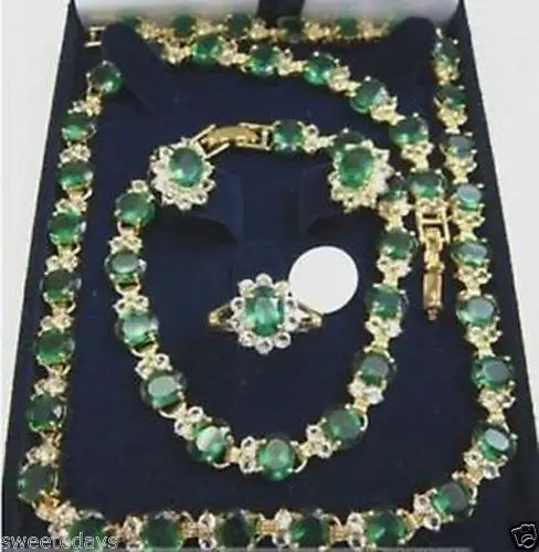 Красивое ожерелье браслет серьги + коробка