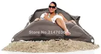 Grey color outdoor buggle up bean bag chair, sand external beanbags lounge, waterproof  and dirt resistent