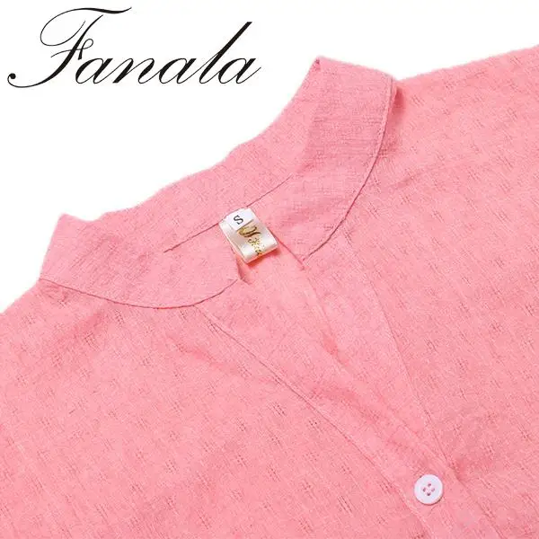 Autumn Cotton Shirt 2018 Women Spring White Shirts Office Wear V-Neck Slim Blouse Tops Female Blusas Plus Size |