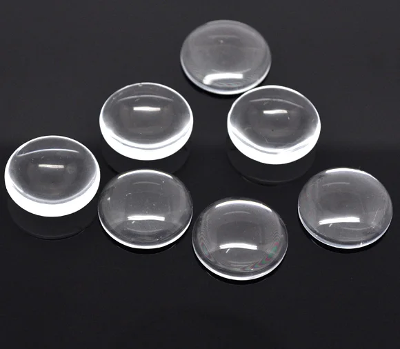Hot 10 Clear Round Glass Dome Seals 25mm DIY Cabochon Jewelry Fit Cameo Settings Base Embellishment For Handicrafts | Украшения и
