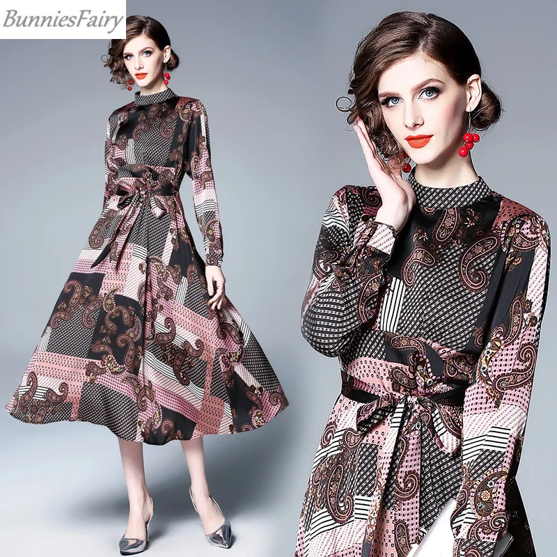 BunniesFairy 2019 весеннее Новое Женское винтажное Ретро Полосатое геометрическое