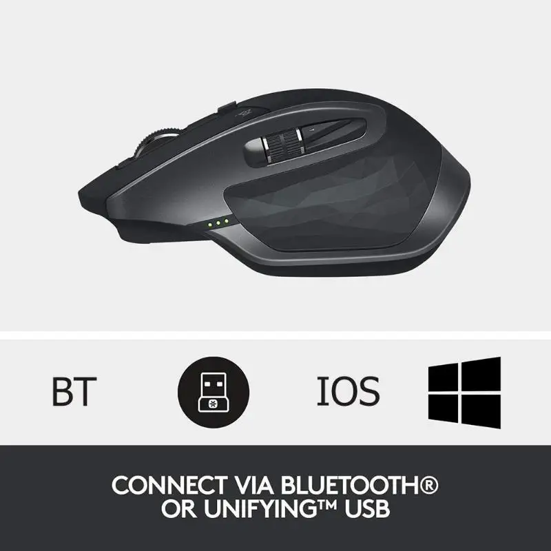 Logitech MX Master 2 S офисные Мышь 2,4 ГГц Беспроводной и Bluetooth Двойное Подключение 4000 Точек на дюйм мульти-устройство эргономичные компьютерные Мышь