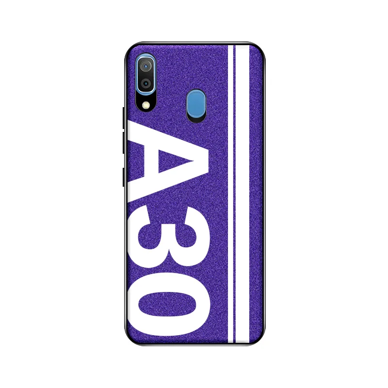 Чехол для samsung Galaxy A50, блестящий кожаный силиконовый мягкий защитный чехол для samsung A30 A50 A70, противоударный чехол - Цвет: A30 - Purple