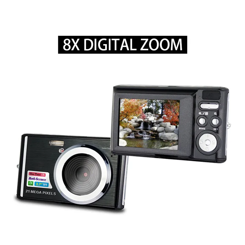 Камера TFT HD экран 21MP CMOS 5.0MP Anti shake 1080P Цифровая видеокамера с 8 кратным цифровым