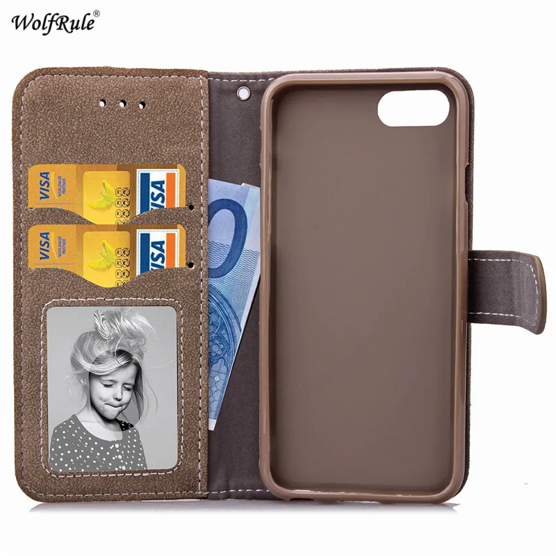 Чехол WolfRule для Iphone 8 Plus чехол с откидной крышкой из искусственной кожи кошелек