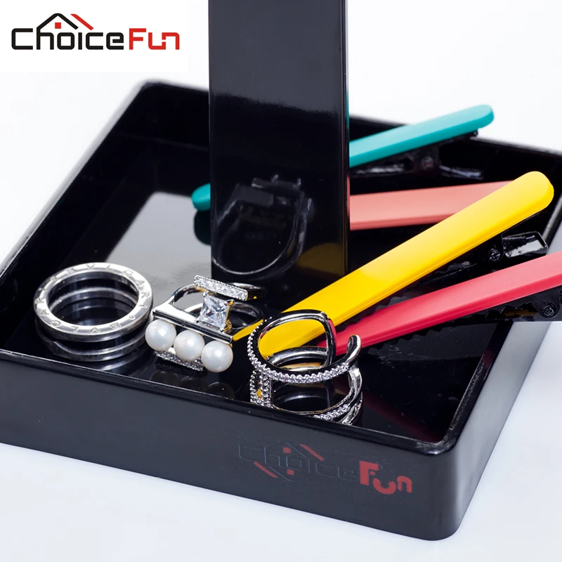 Выбор забавная Мода Белый Черный Дерево формы украшения для хранения ювелирных