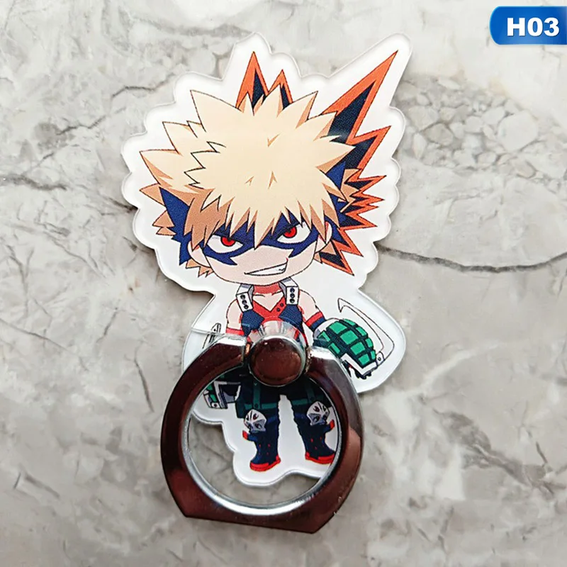 My Hero Academia All Might Bakugou Midoriya Todoroki Ring Stand Mount Holder Stent Mobile Phone Paste Stents - Цвет: PA3636H03
