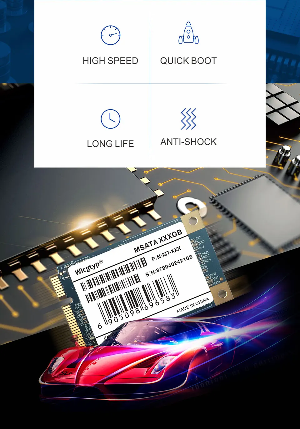 Wicgtyp завод mSATA SSD 64GB SATAIII mSATA жесткий диск мини SATA hdd твердотельный диск для hp Aser