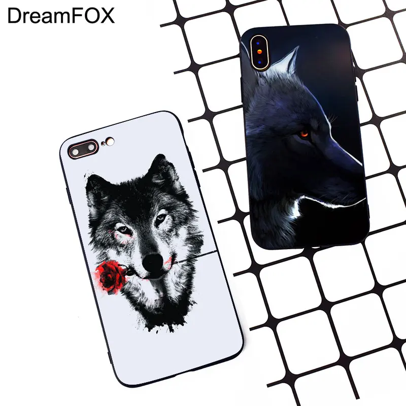 M082 Cute Animals The Wolf Black Soft TPU Silicone Case Cover For Apple iPhone 11 Pro XR XS Max X 8 7 6 6S Plus 5 5S 5G SE |